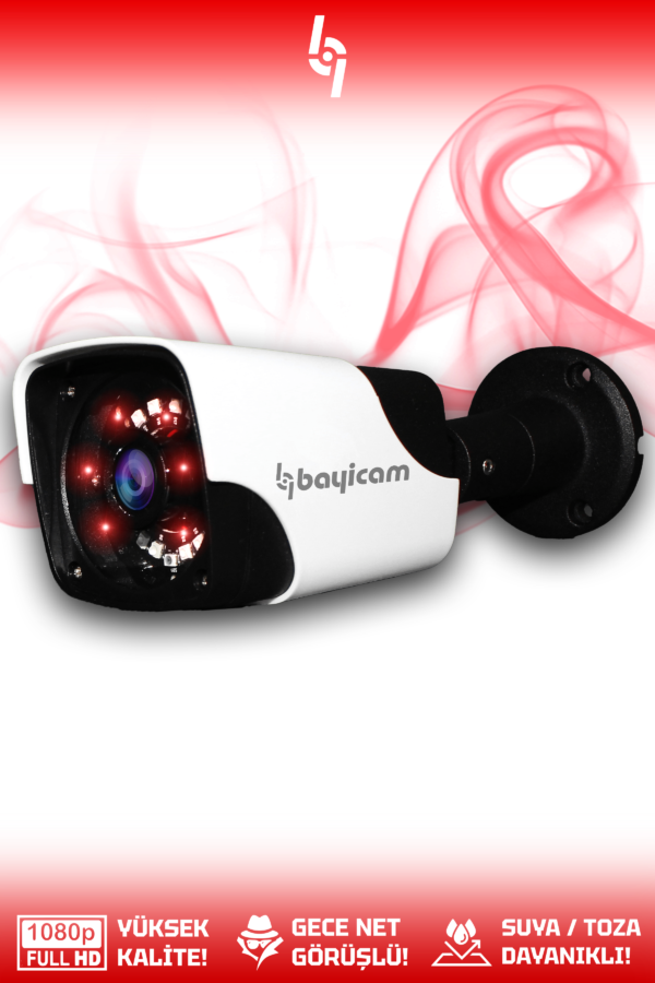 1 Full HD Kamera Panda Dış Mekan Gece Görüşlü Güvenlik Kamerası