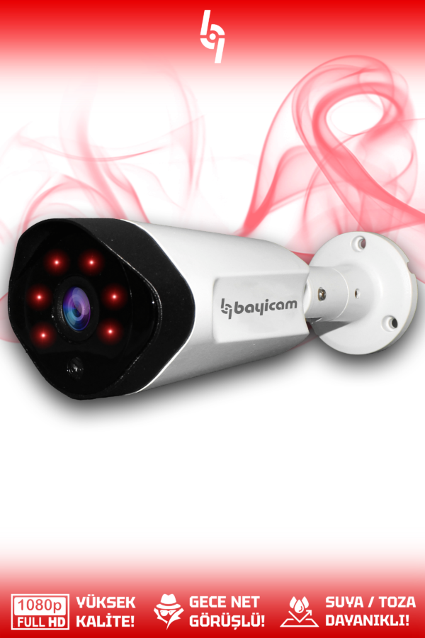 1 Full HD Kamera Uzay Dış Mekan Gece Görüşlü Güvenlik Kamerası