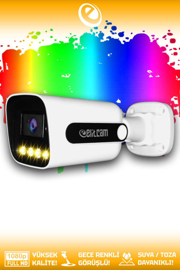 1 Zebra Kamera Bullet Dış Mekan Full HD Renkli Gece Görüşlü Warmled Kameralı AHD Güvenlik Kamerası