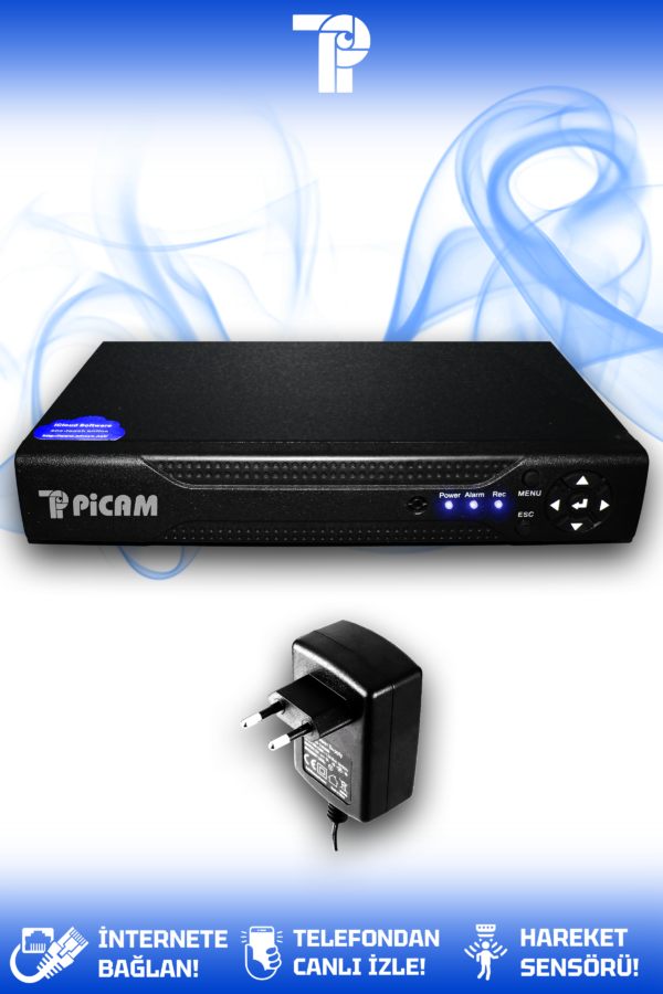 8 Kanal AHD DVR Xmeye Hibrit Kayıt Cihazı